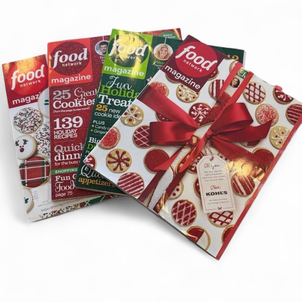 Food Network Christmas Magazine Bundle 4 December Issues